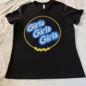 3 For $18 Bella Canvas Haylee Kiyoko Girls Girls Girls Neon Black Tshirt Medium